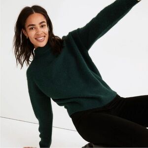 Madewell Dillon Mock Neck Pullover Sweater Spruce